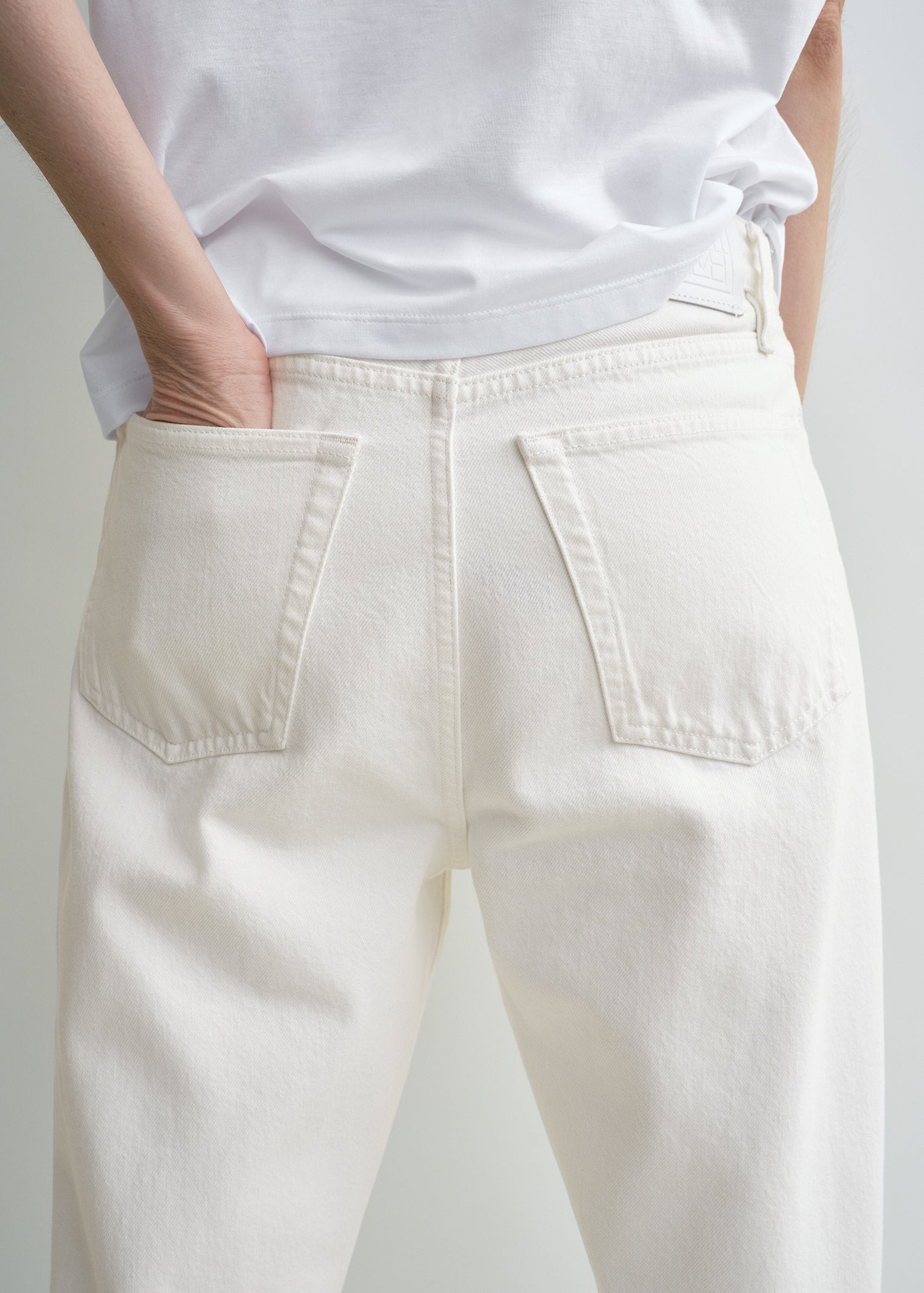 Twisted seam denim full length off-white - 5