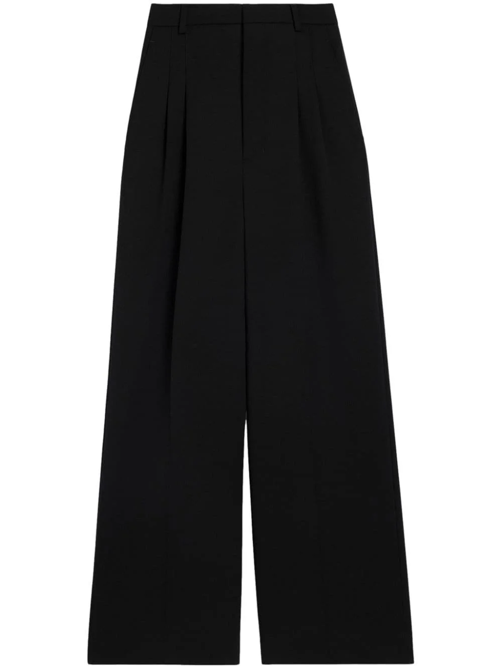 twill wide-leg trousers - 1
