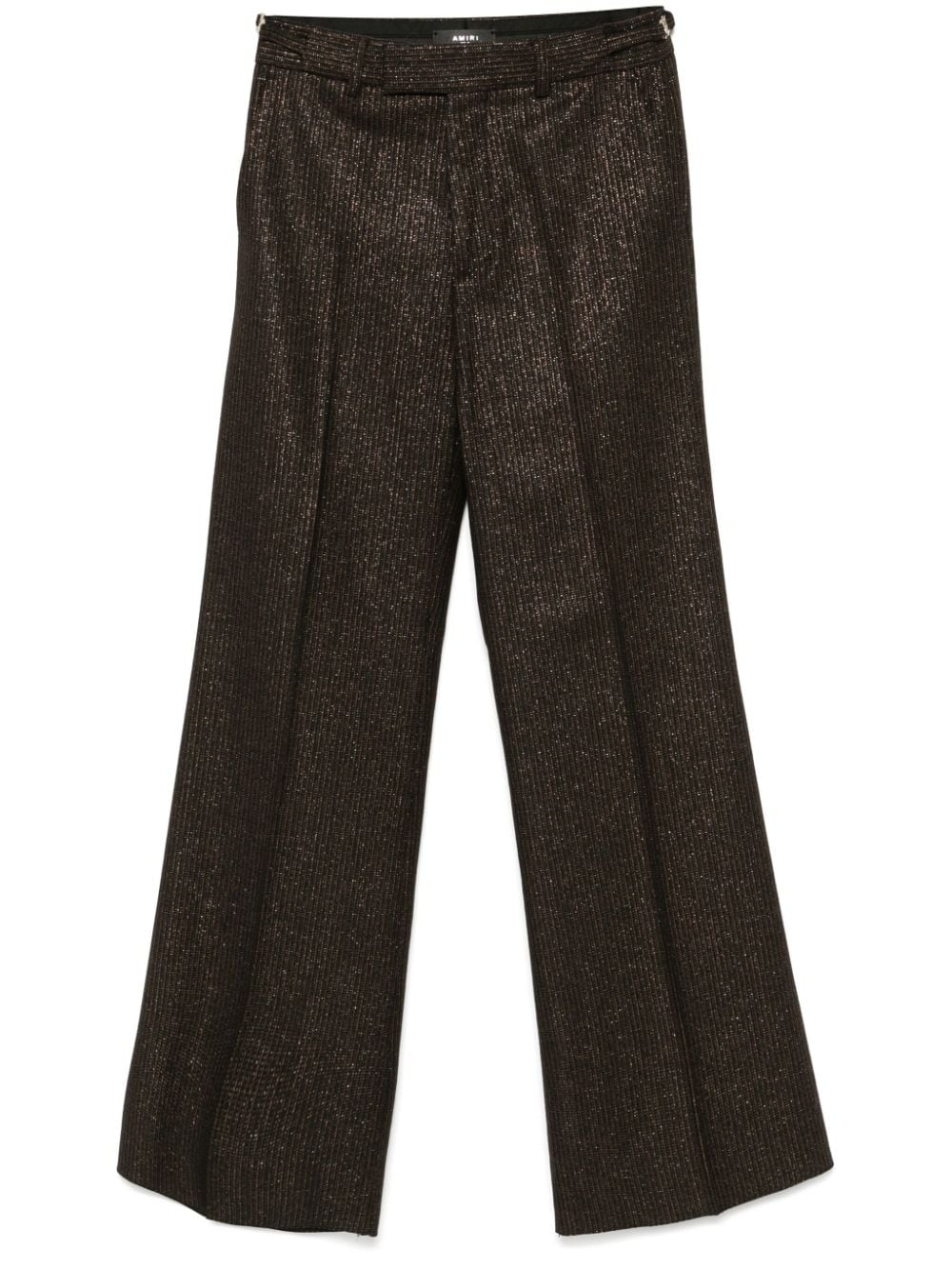 lurex flared trousers - 1