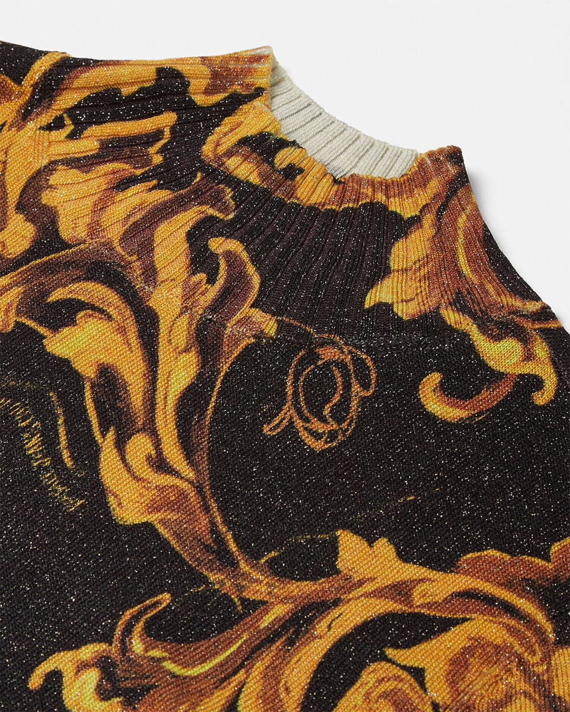 VERSACE JEANS COUTURE Porcelain Barocco Knit Top outlook