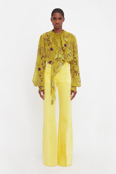 Victoria Beckham Alina Tailored Trouser In Sunflower outlook