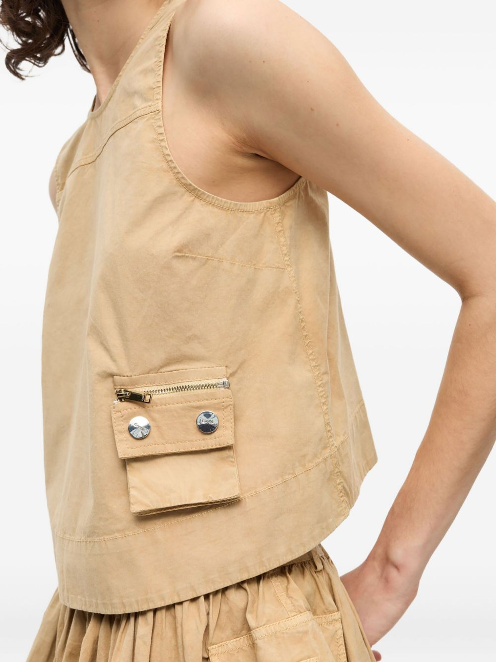 sleeveless cotton top - 5