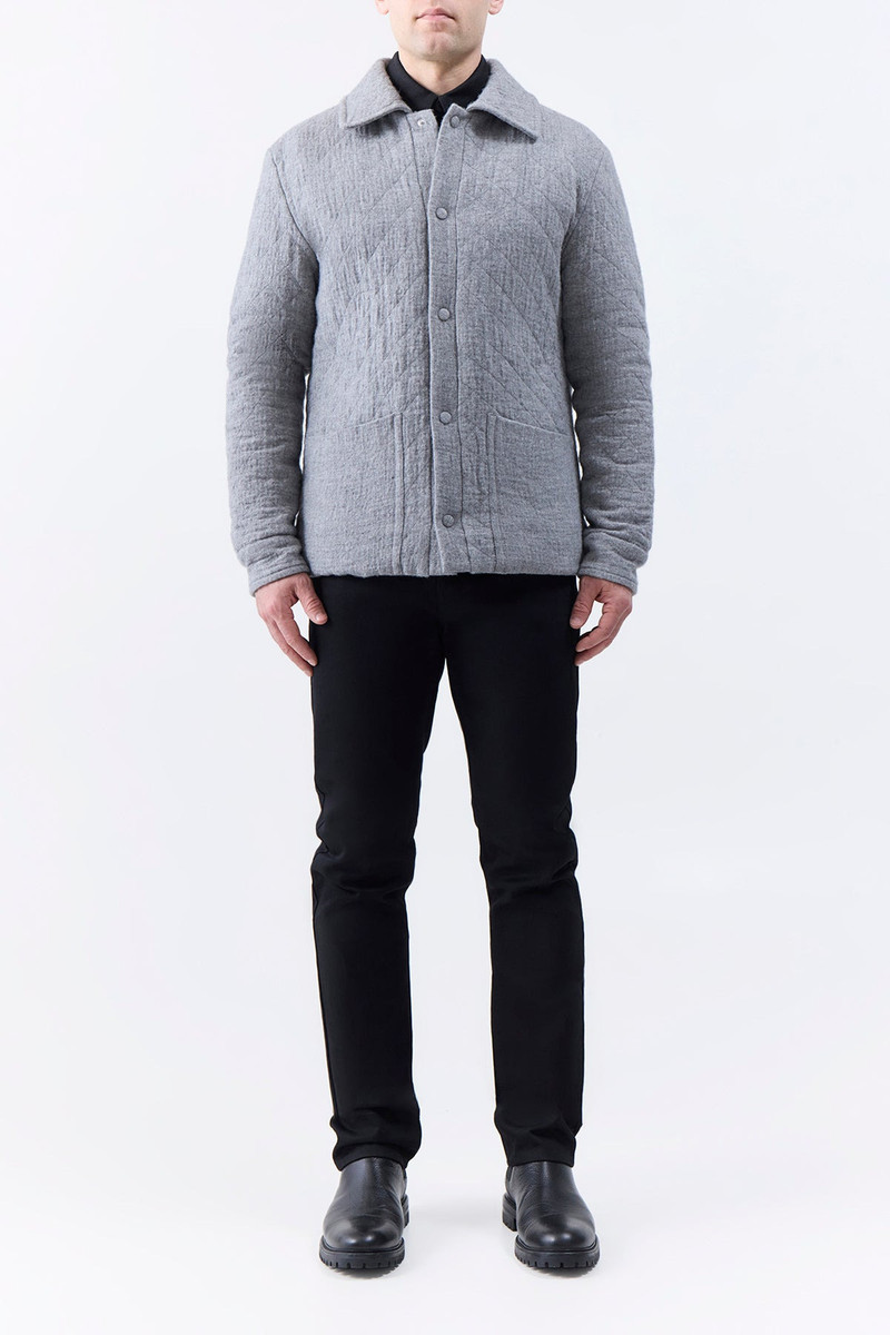 Skye Paddock Jacket in Grey Melange Cashmere Linen 3