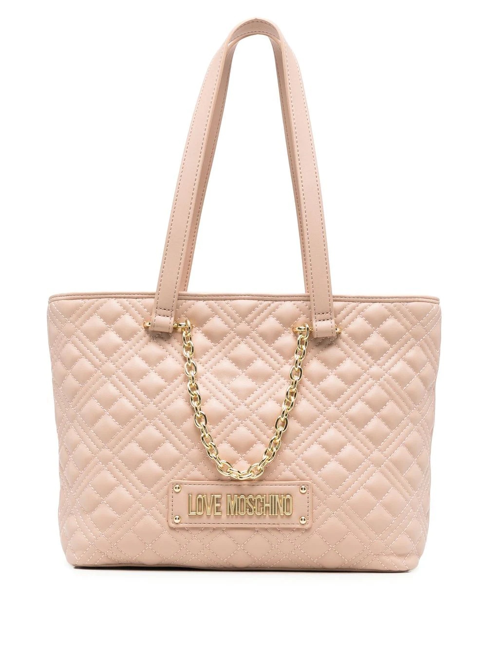 quilted faux-leather tote bag - 1