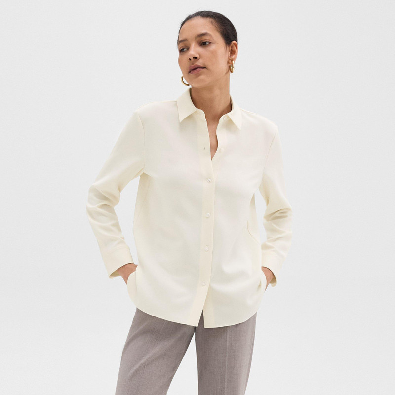 Straight Shirt in Admiral Crepe 2