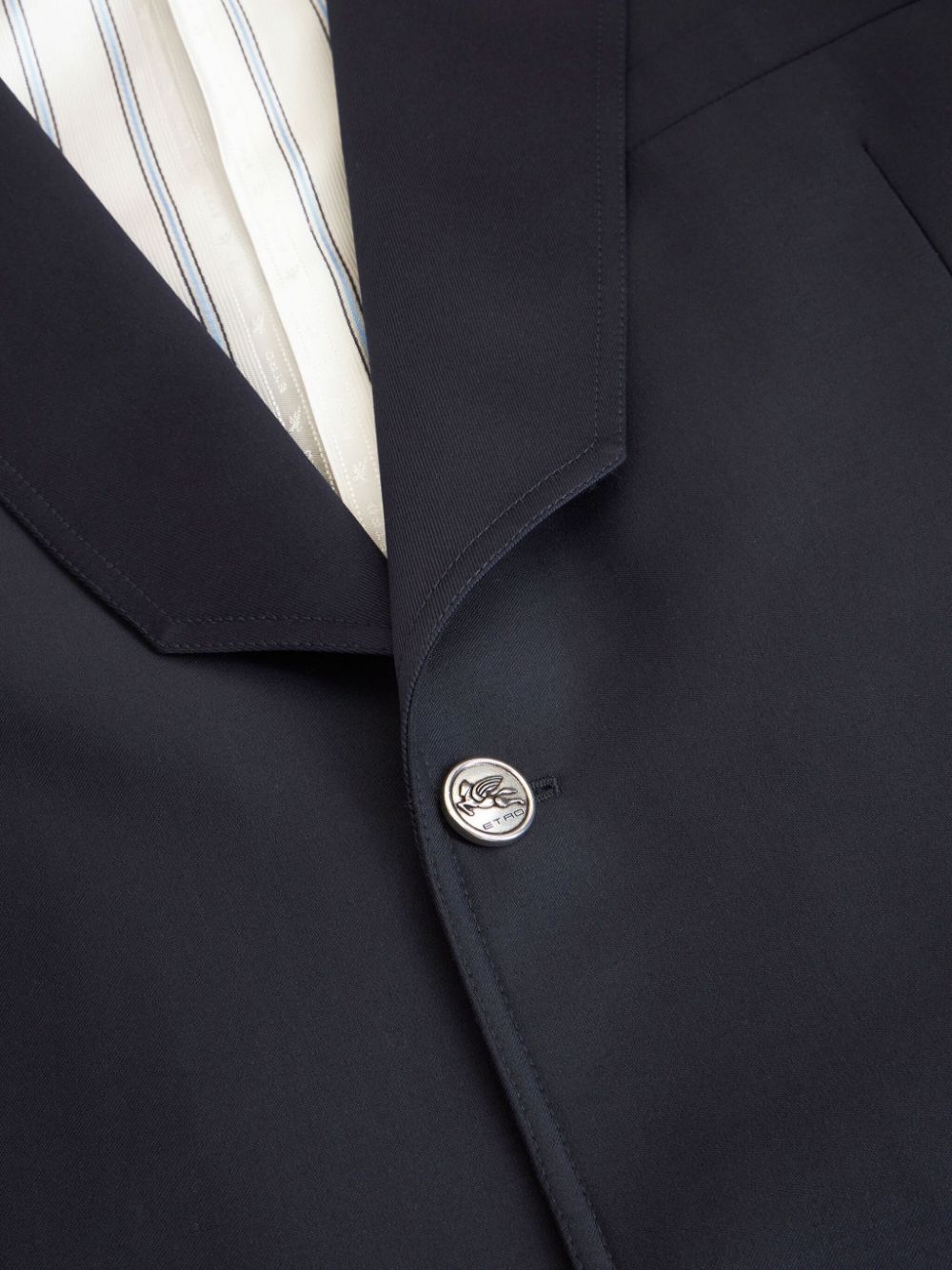 single-breasted stretch-wool blazer - 3