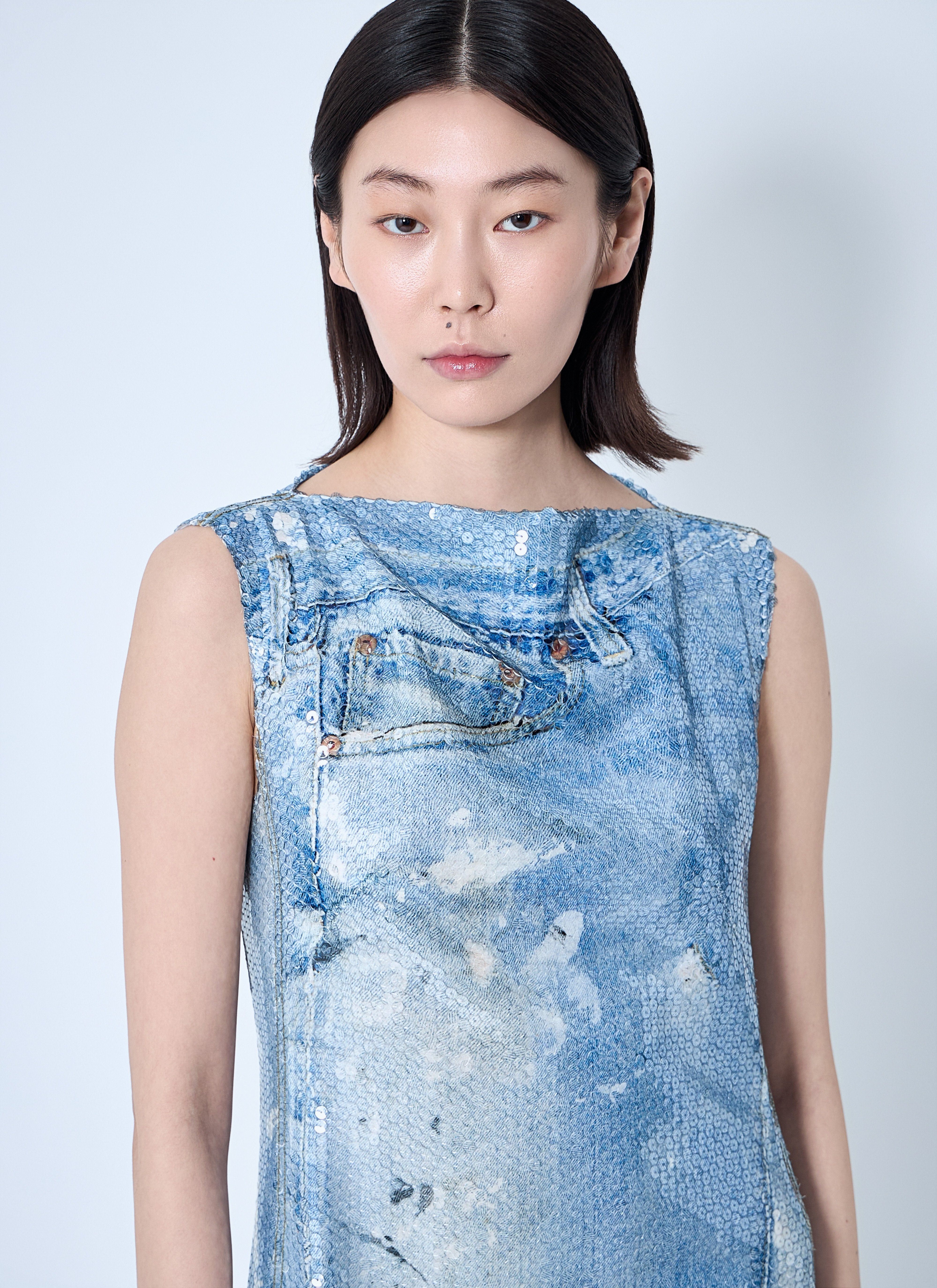 Acne Studios Women Printed Sequin Midi Dress - 5