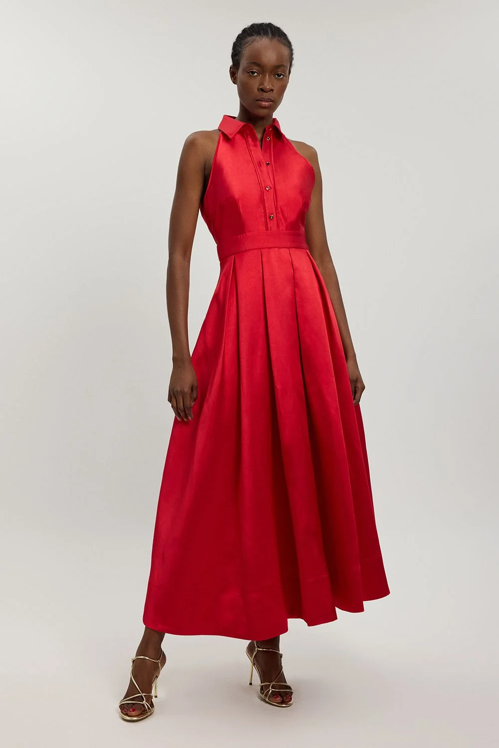 Forever Twill Collared Maxi Dress - 1
