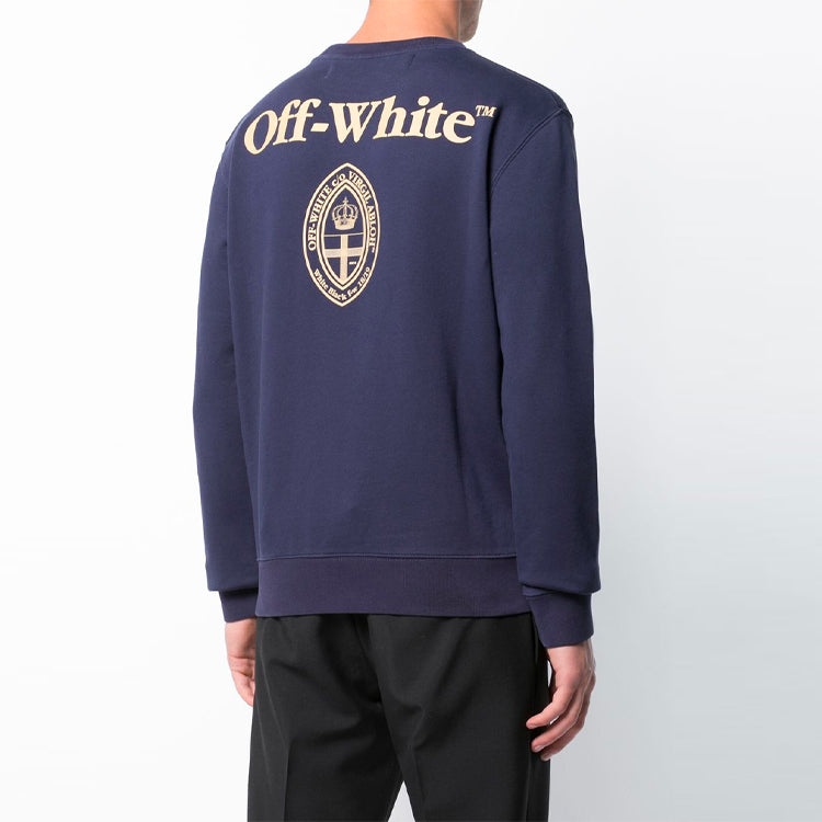 Off-White Printing Casual Solid Color Version Dark Blue OMBA025E181920083003 - 4