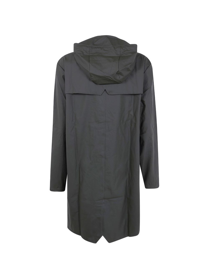 RAINS Long Jacket hooded pocket coat outlook
