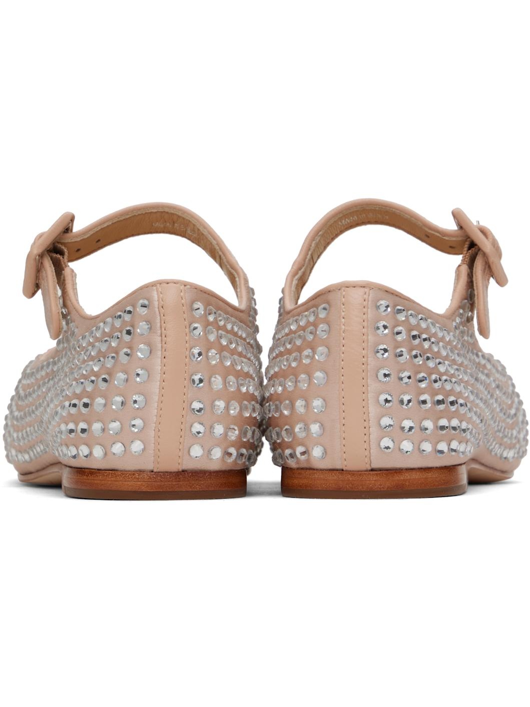 Pink Mary Jane Pointe Ballerina Flats - 2