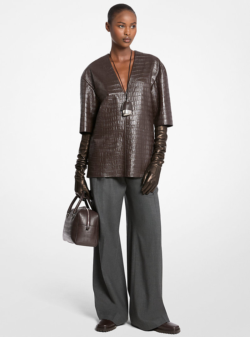 MICHAEL KORS COLLECTION Leather Opera Gloves outlook