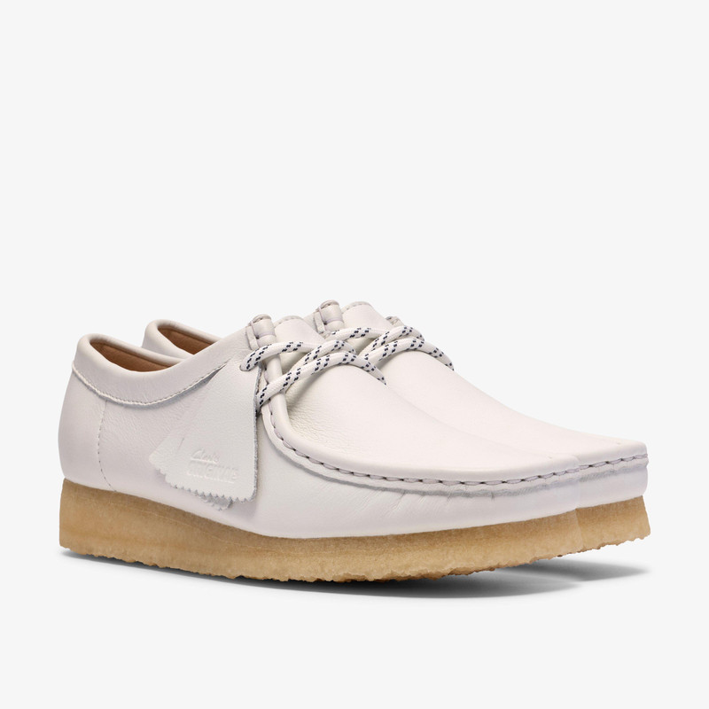 Wallabee White Grain Leather 4