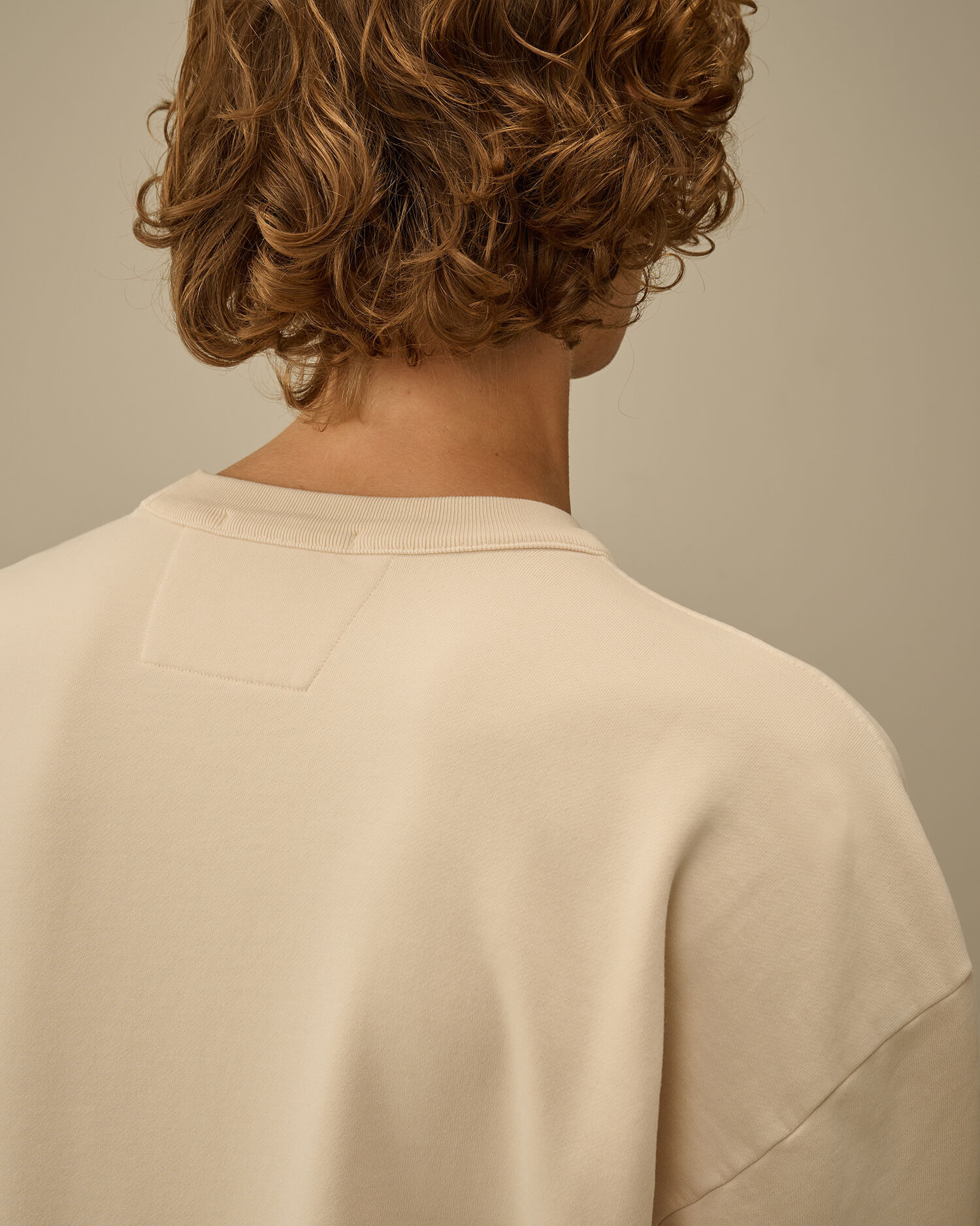 Brushed and Emerized Diagonal Fleece Boxy Crewneck Sweatshirt - 6