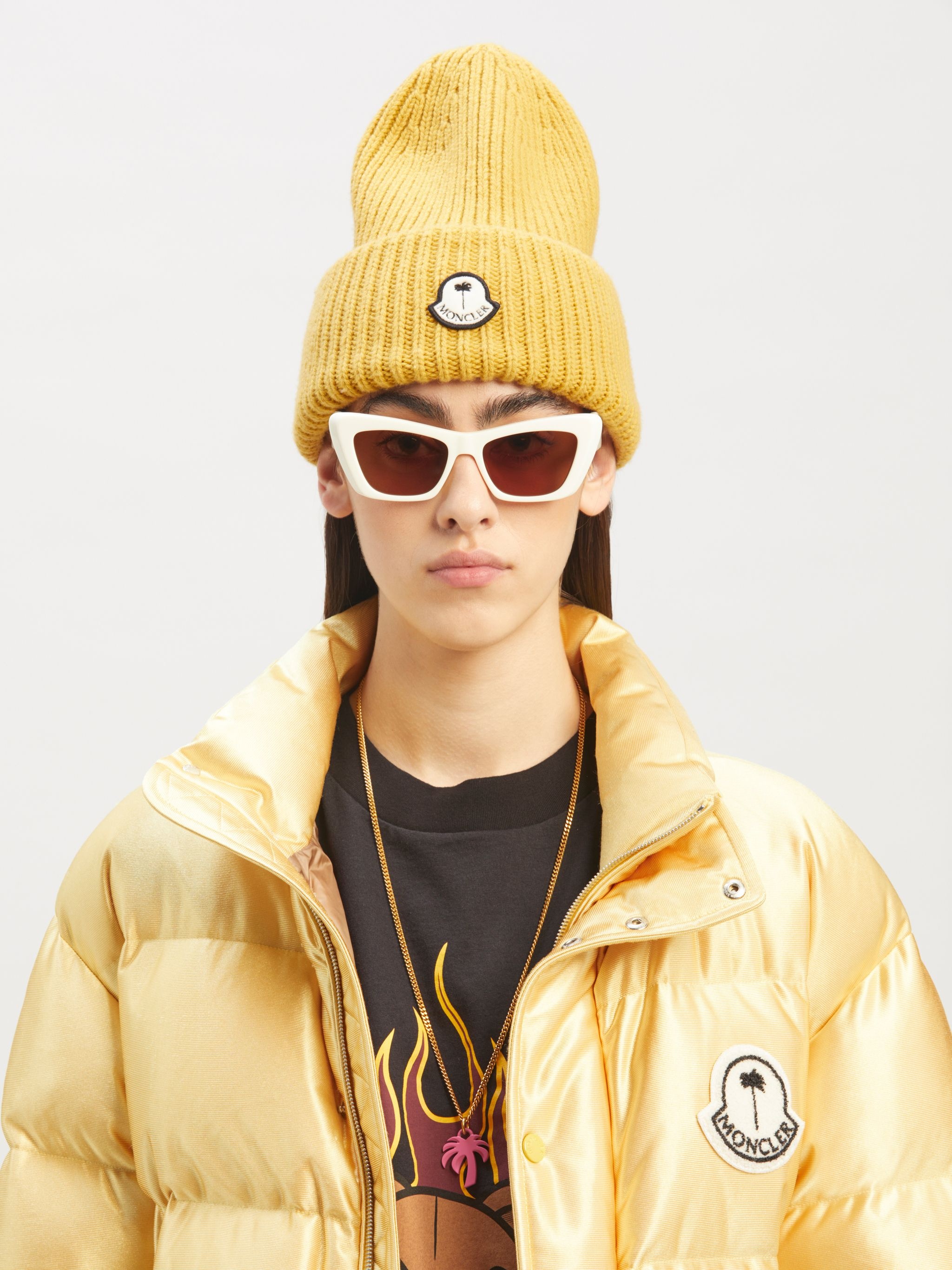 8 MONCLER PALM ANGELS TRICOT HAT - 2