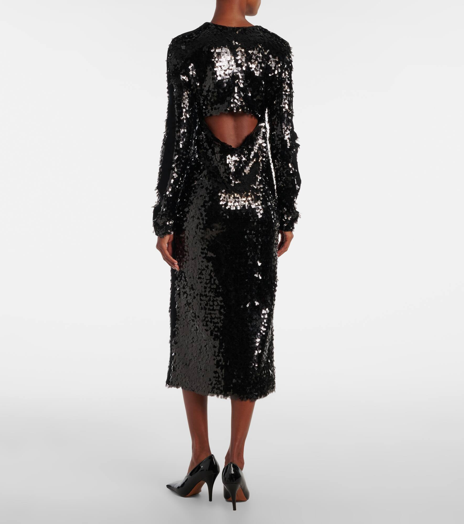 Elleni sequined jersey midi dress - 3