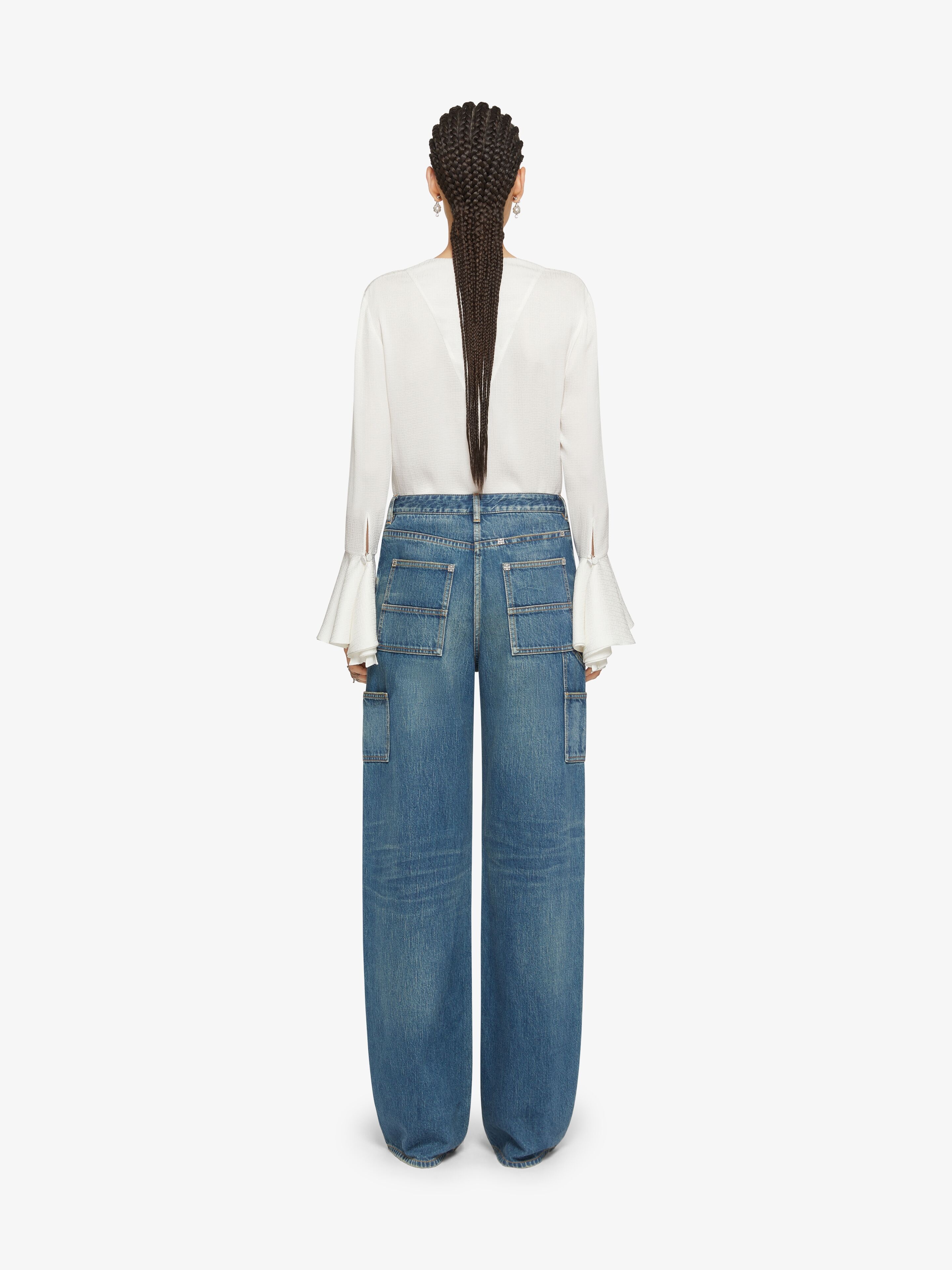 OVERSIZED JEANS IN DENIM WITH PATCHES - 4