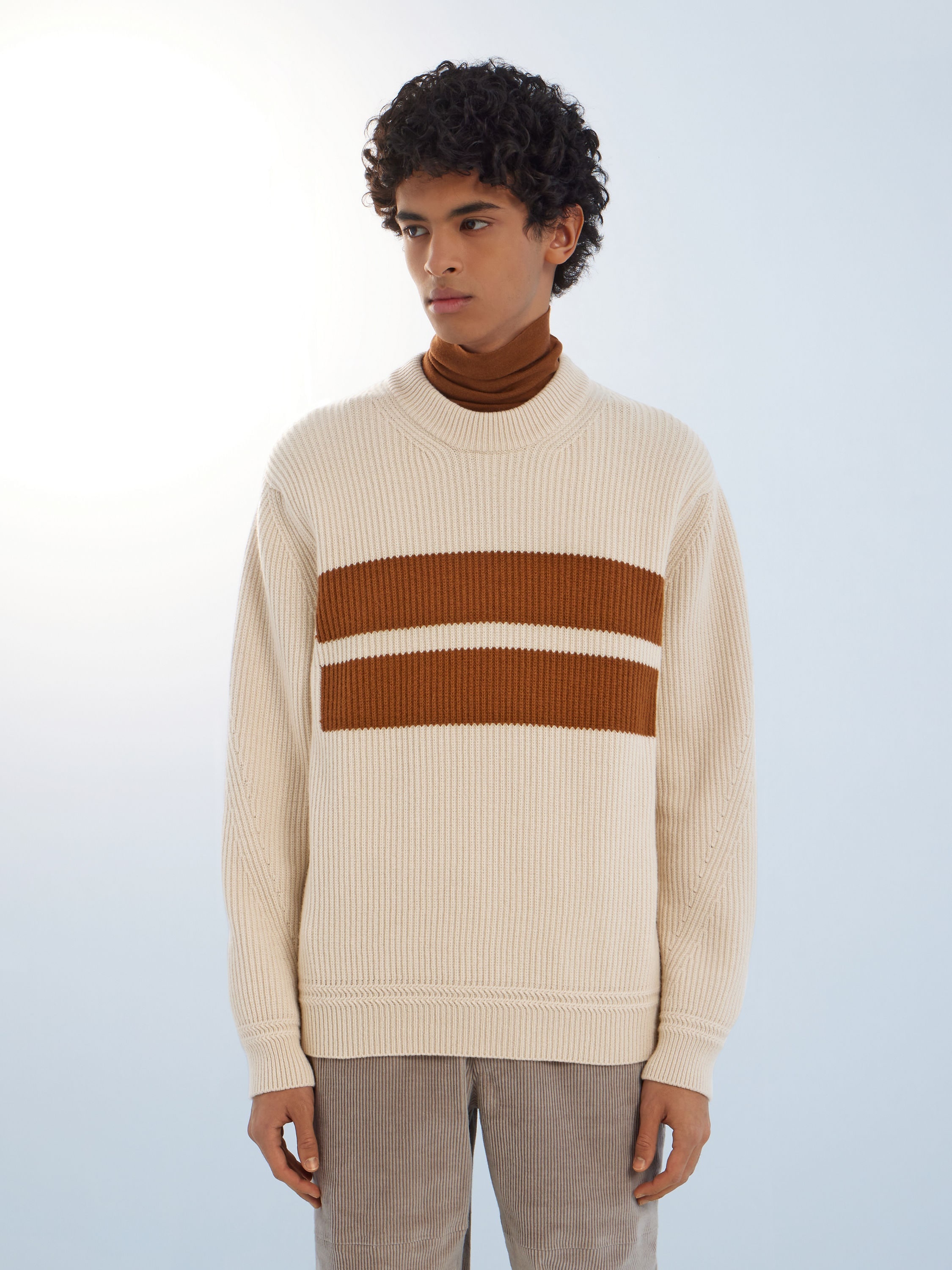 IVORY OASI CASHMERE CREWNECK - 5
