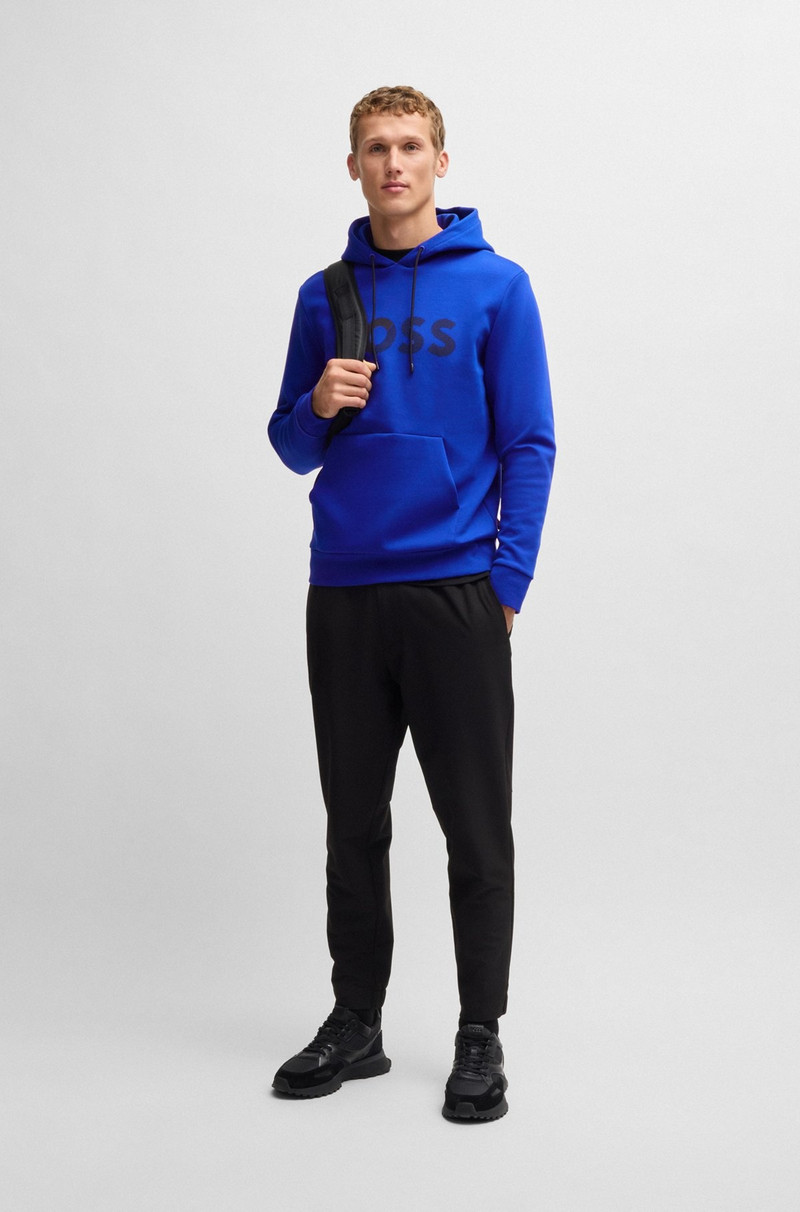 BOSS REGULAR-FIT HOODIE WITH LOGO PRINT outlook