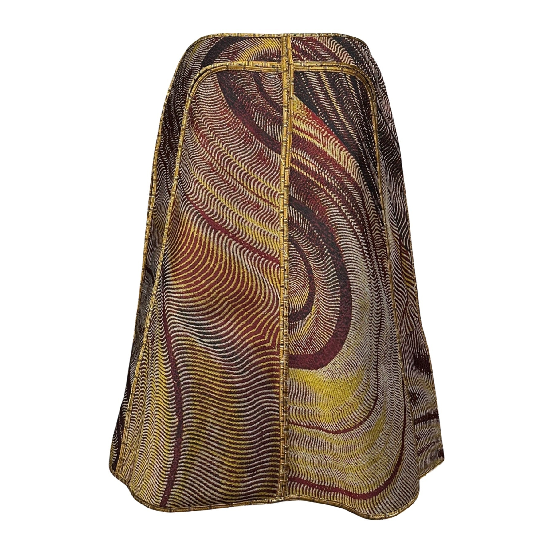 FENDI Fall Winter 2000 Jacquard Flared Midi Skirt - 2