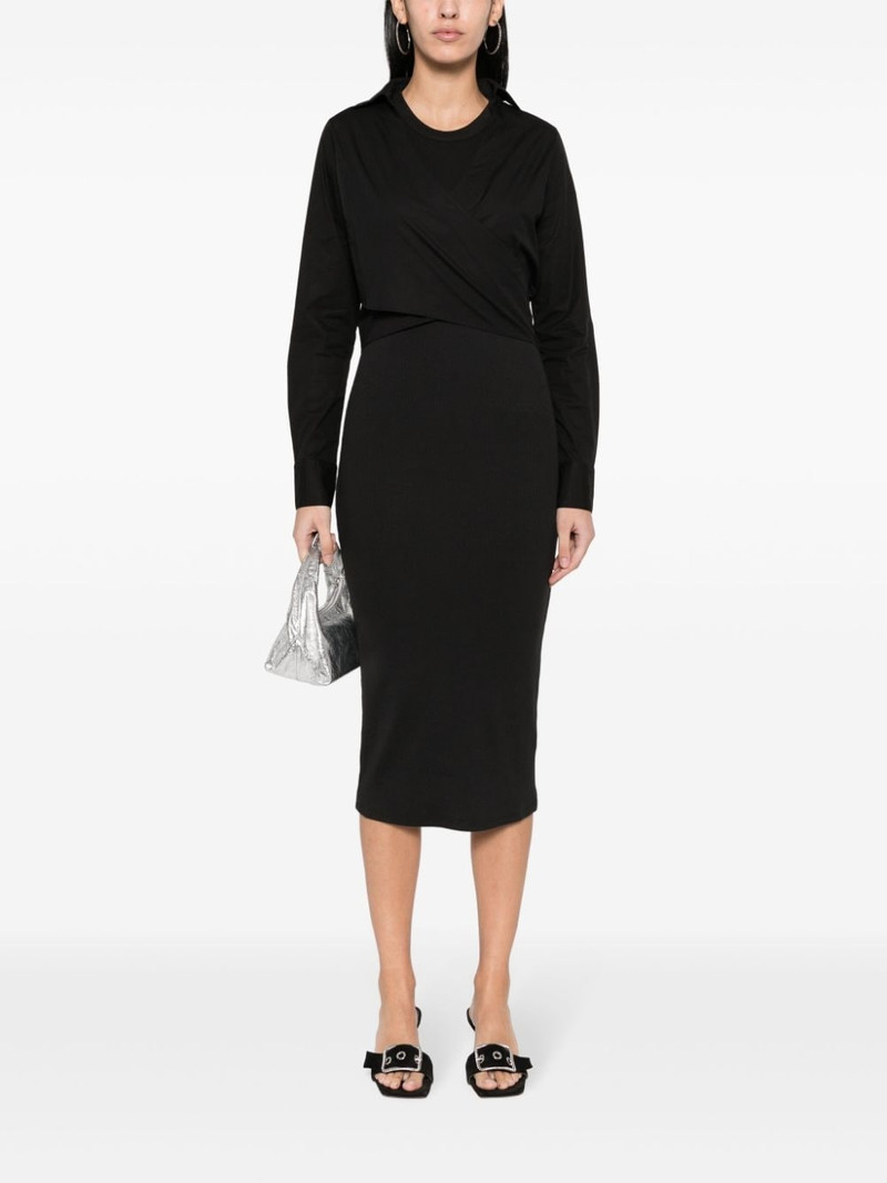 VERONICA BEARD Malone layered midi dress outlook