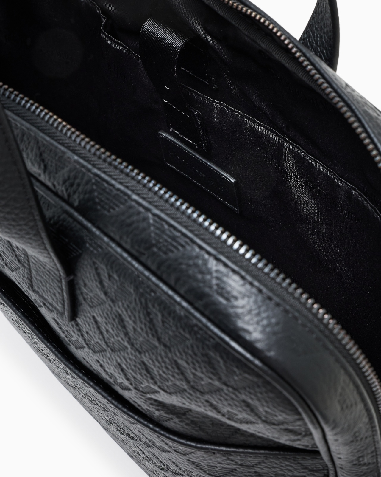 BUSINESS BAG IN LEATHER WITH ALL-OVER EMBOSSED EAGLE - 4