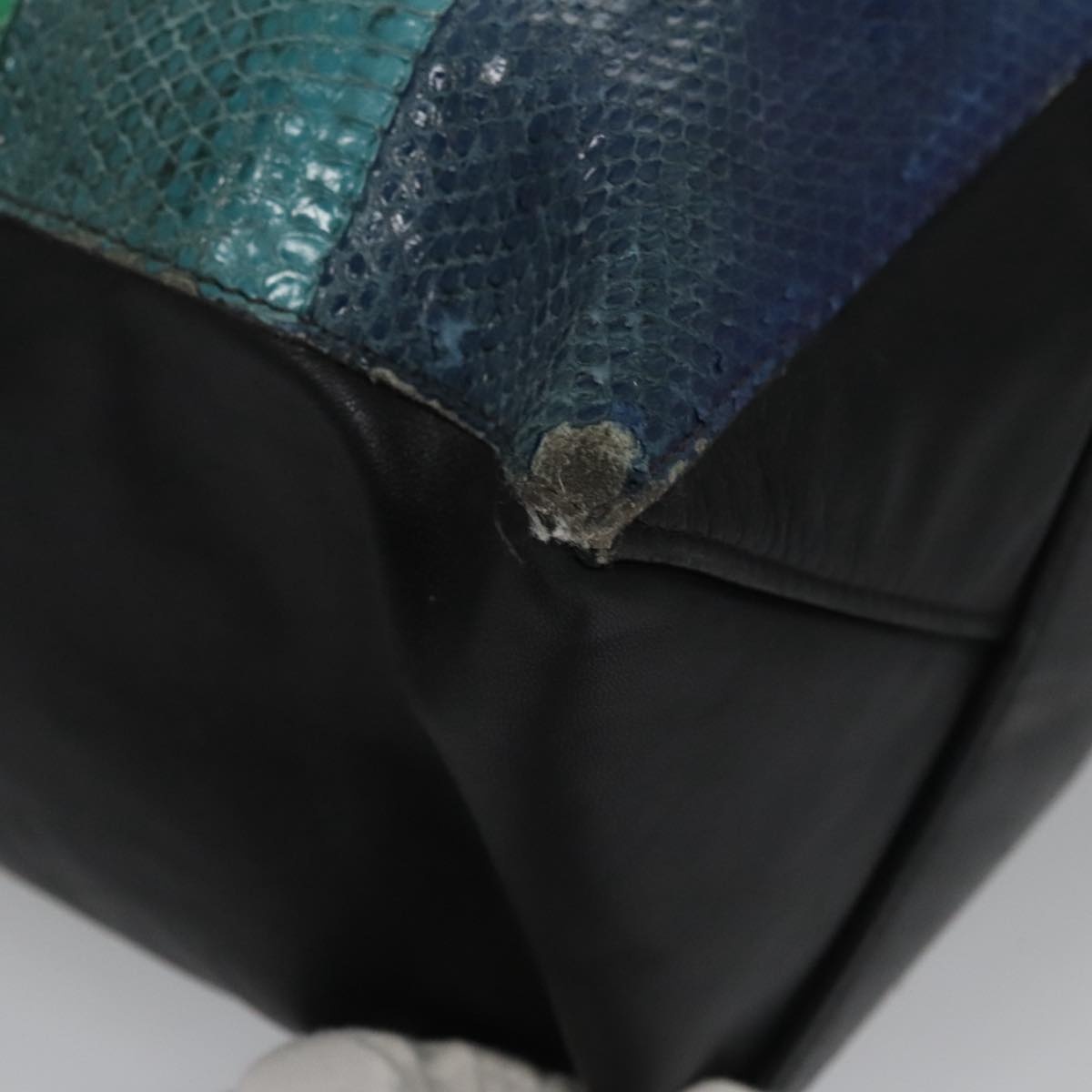 CELINE Tote Bag Leather Black Multicolor - 9