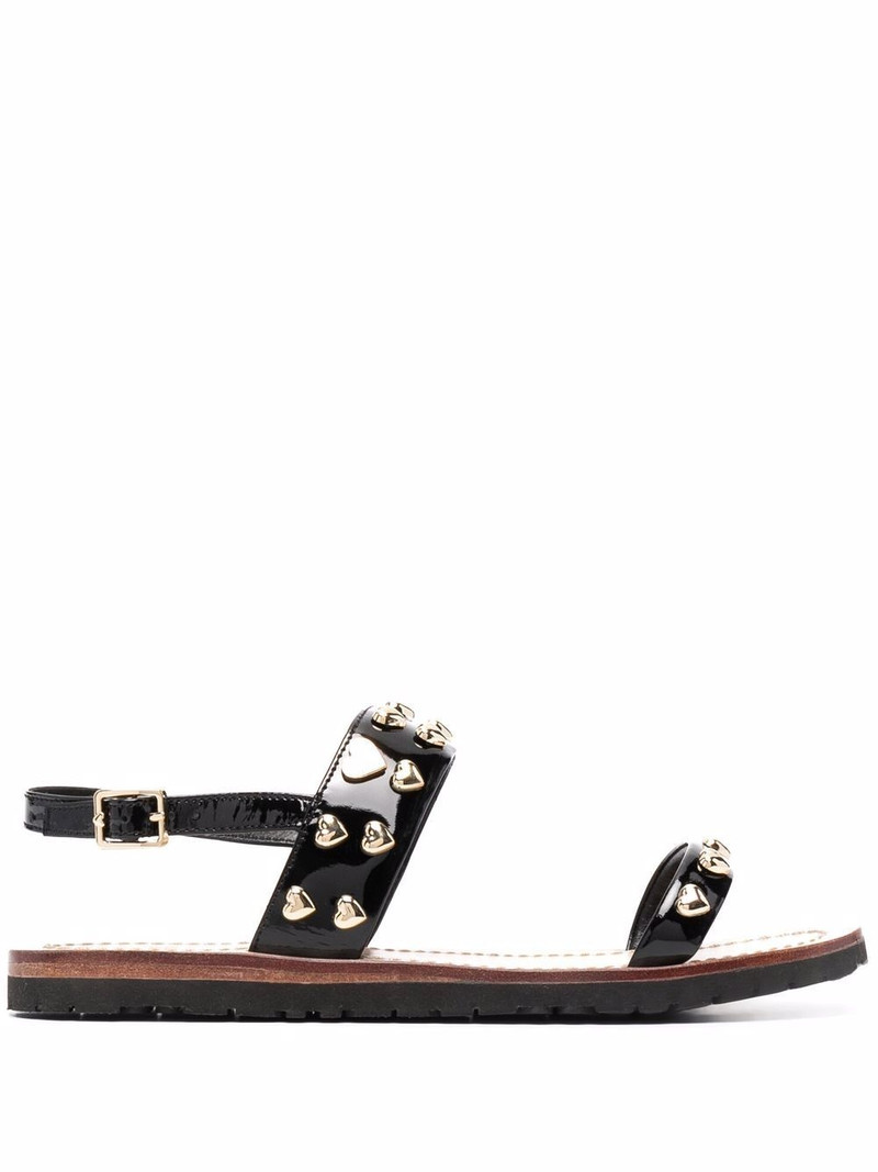 heart-stud flat sandals 1