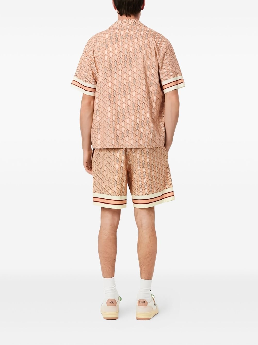 monogram print shorts - 3