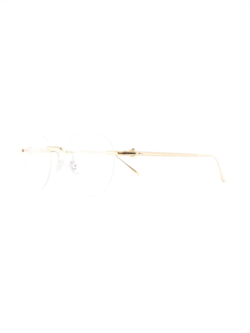 Cartier engraved-logo frameless glasses outlook