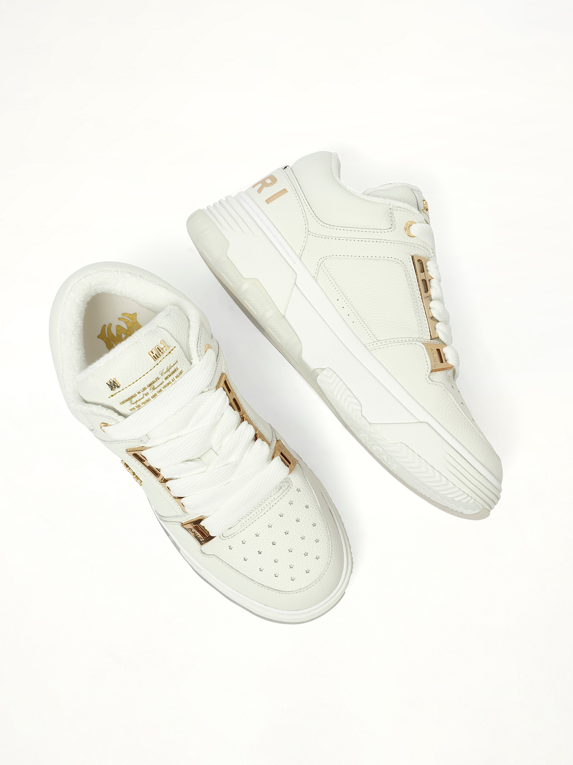 Metallic MA-1 Sneaker in White - 3