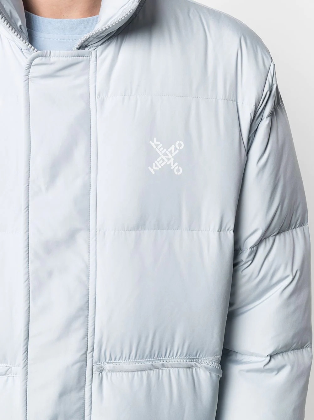 logo print padded jacket - 5