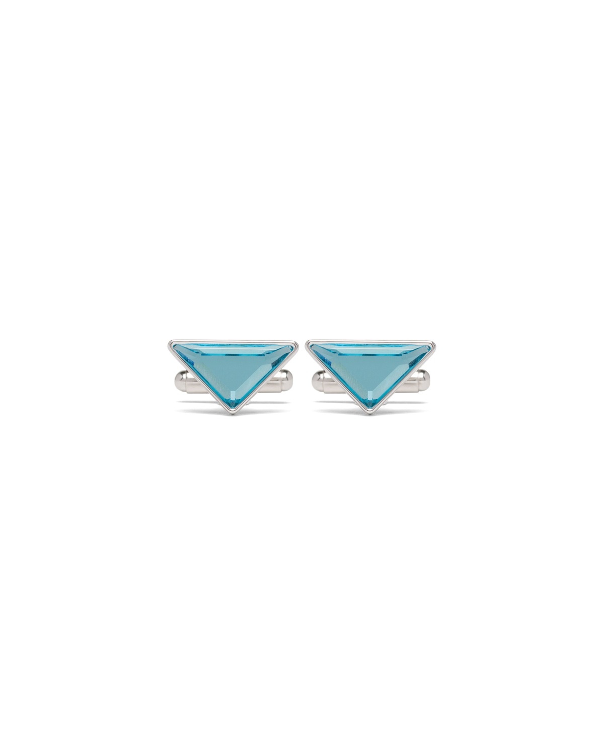 Silver cufflinks with hard stone - 1