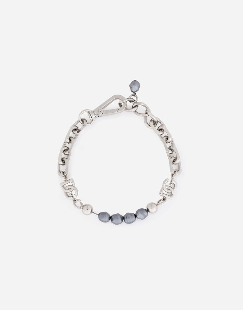 Chain anklet with pearls and crossover DG logo 1