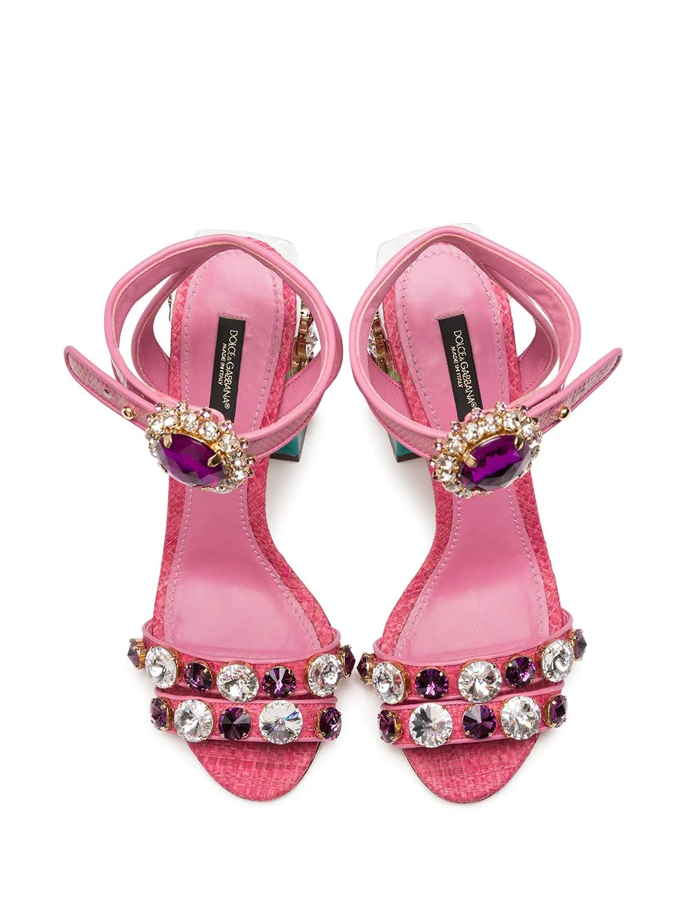 stone embellished sandals - 4