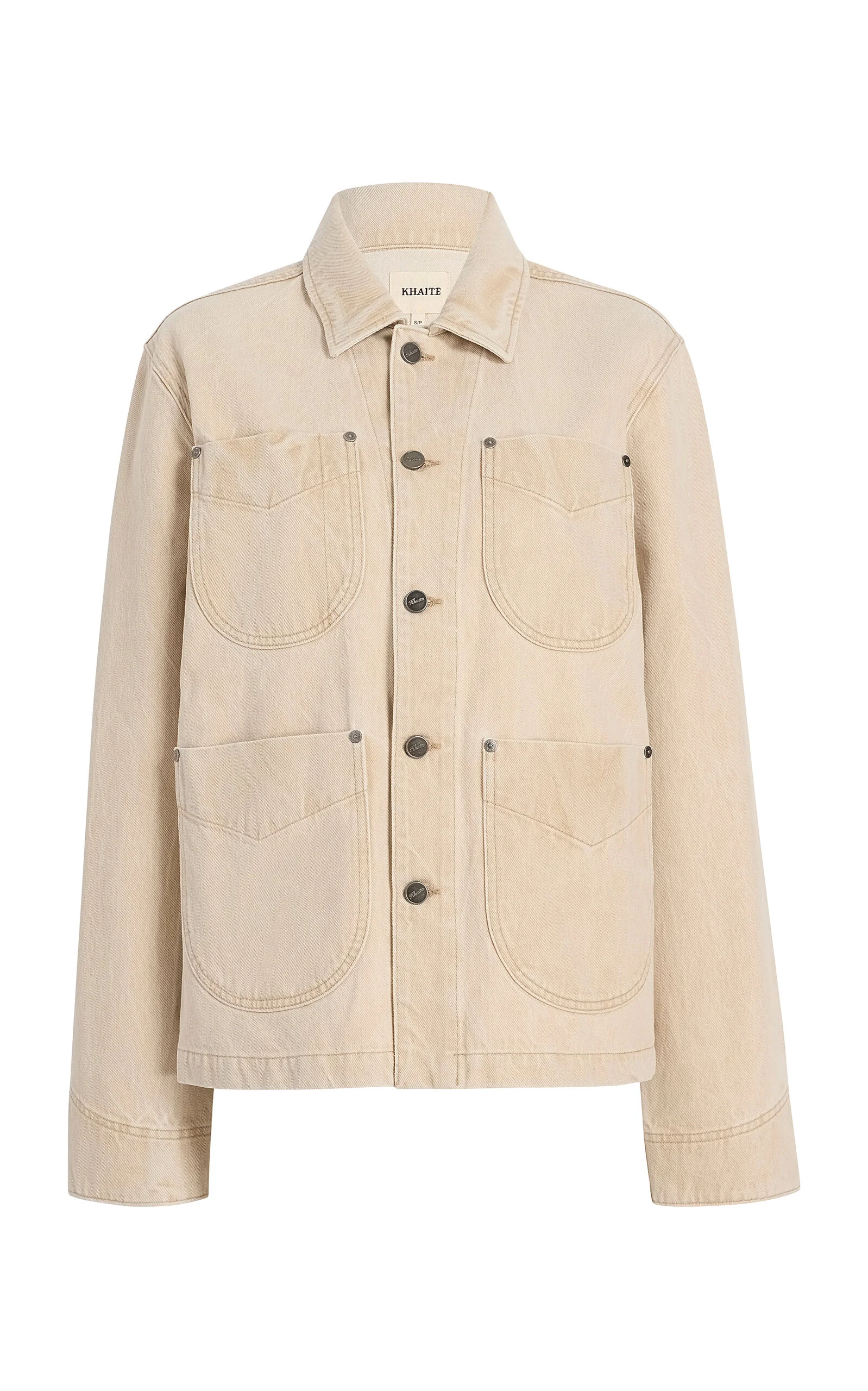 Wyatt Dyed Cotton Denim Jacket nude - 1