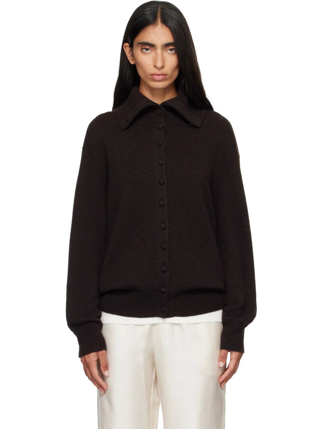 Brown Denie Cardigan - 1
