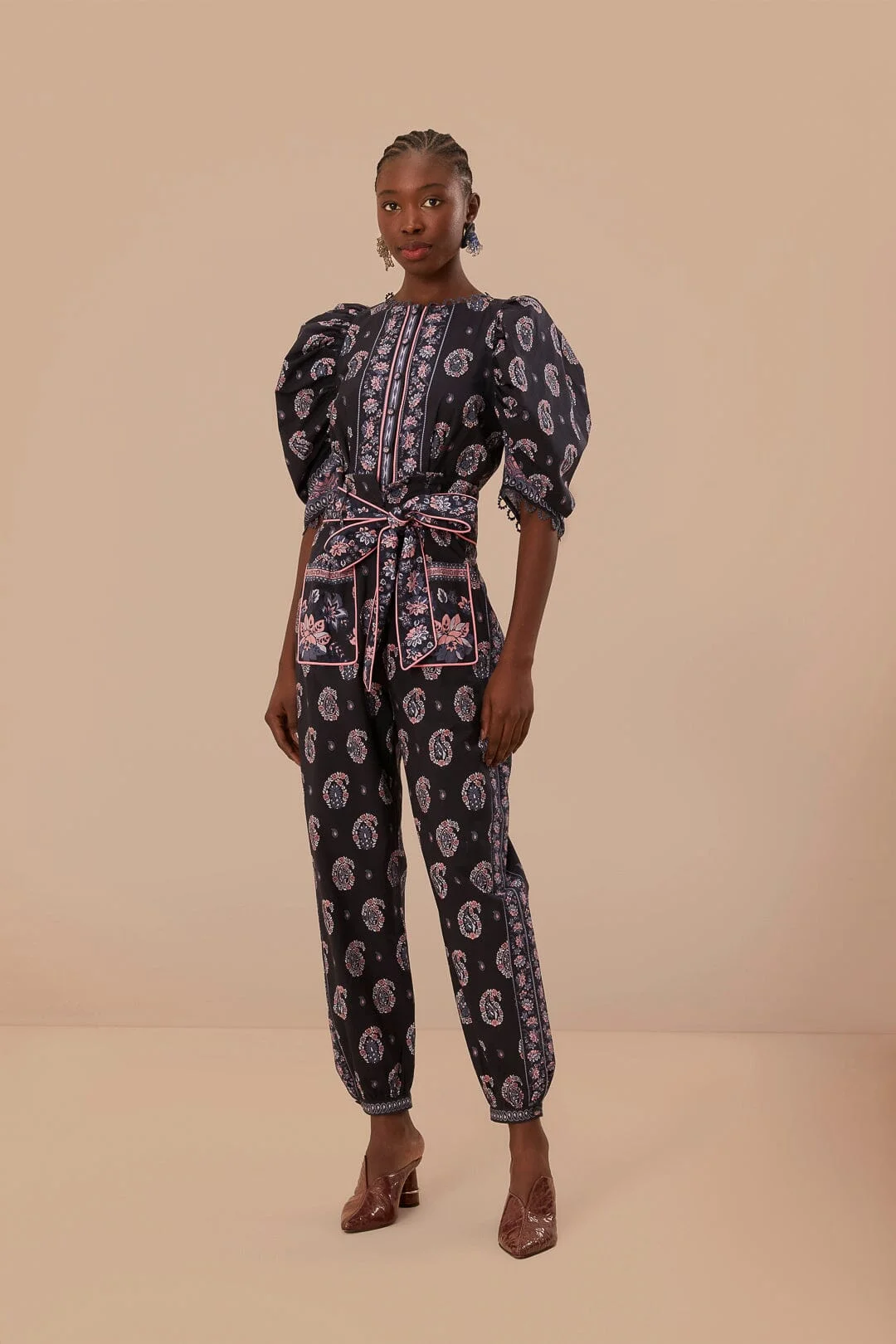 Blue Ayla Short Sleeve Jumpsuit - 1
