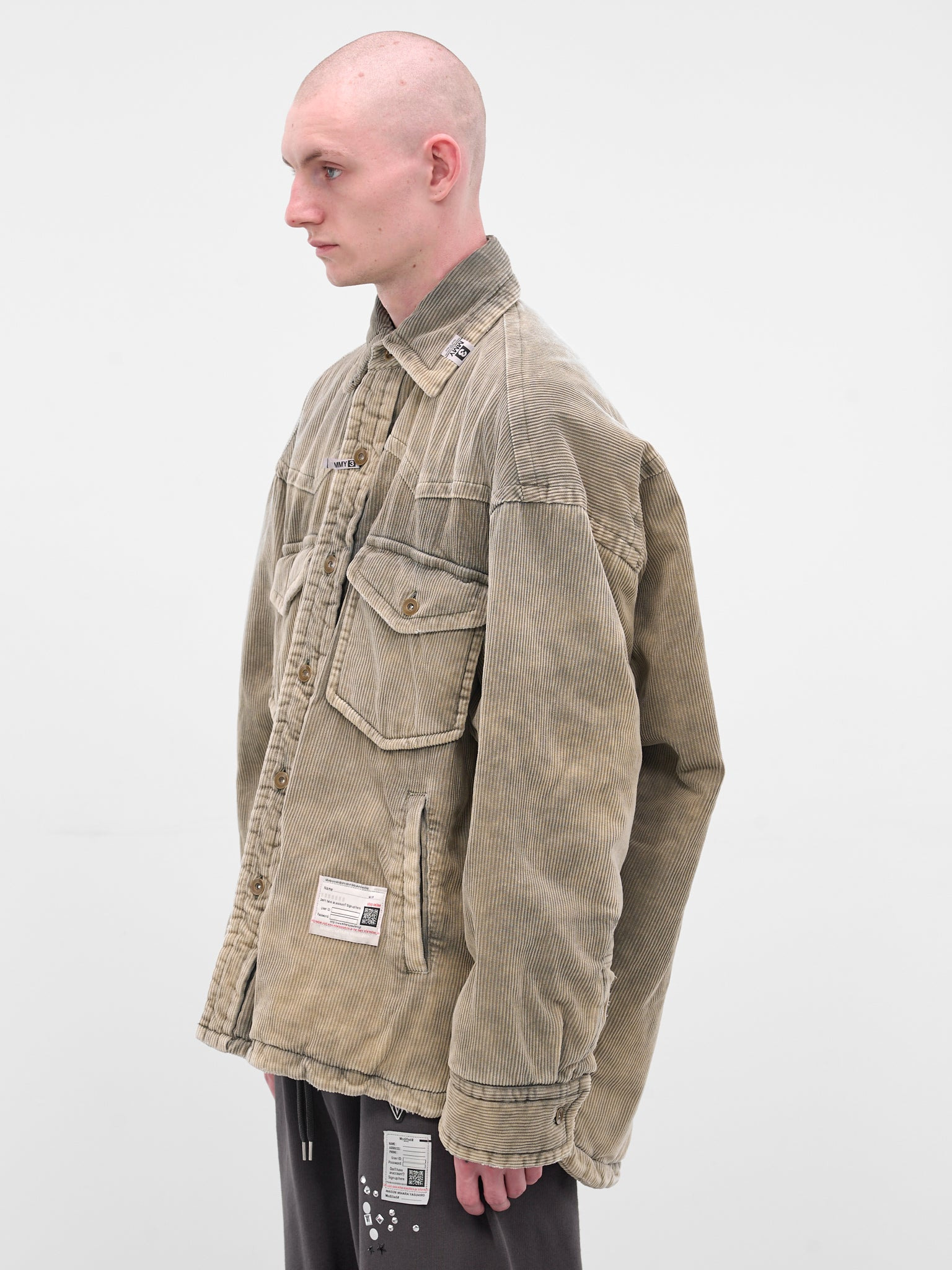 Khaki Corduroy Oversized Overshirt - 2