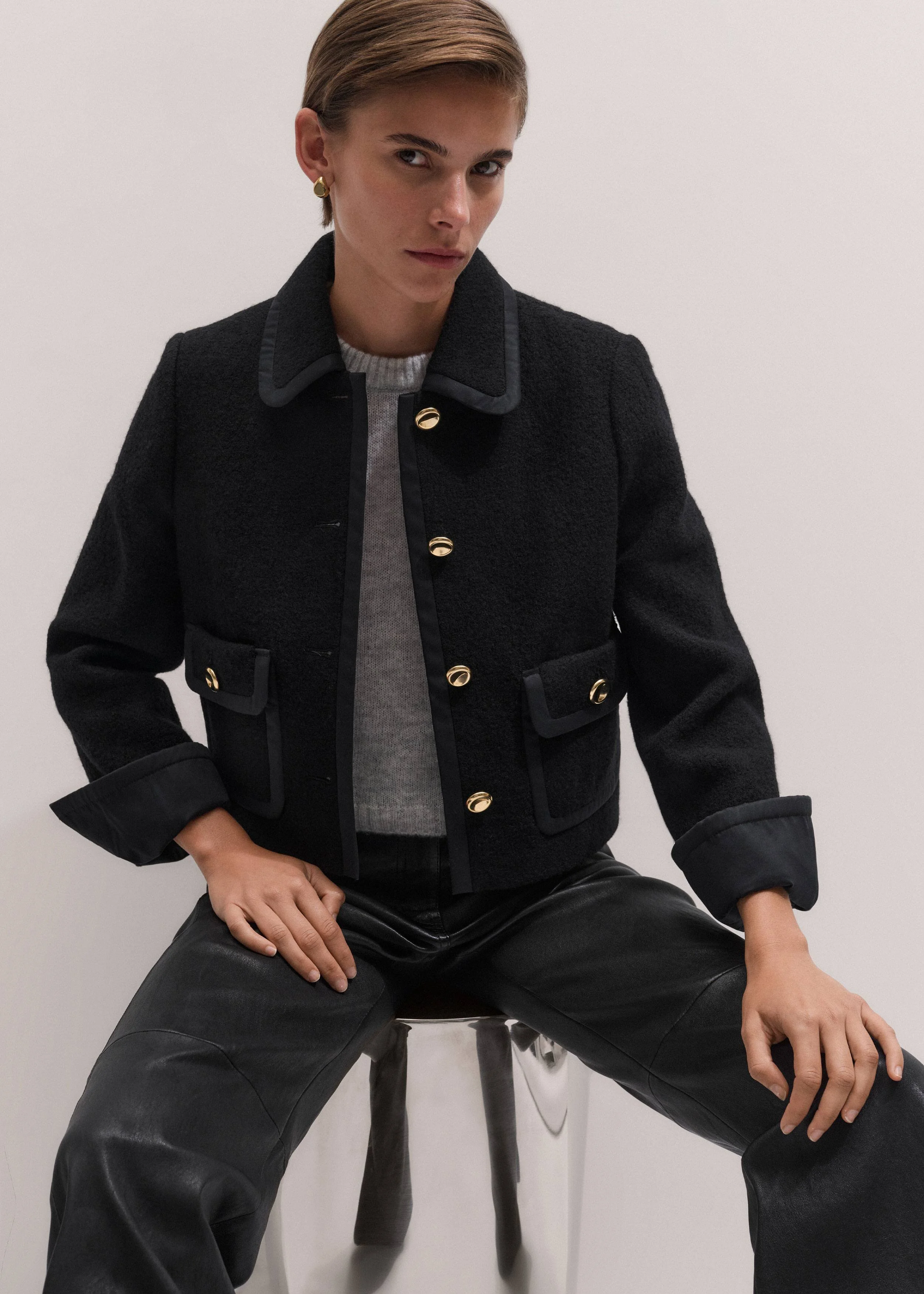 Straight Crop Jacket - 1