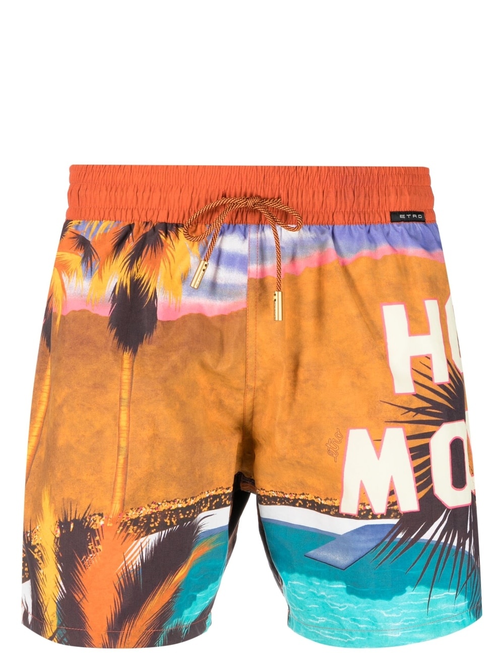 landscape-print swim shorts - 1