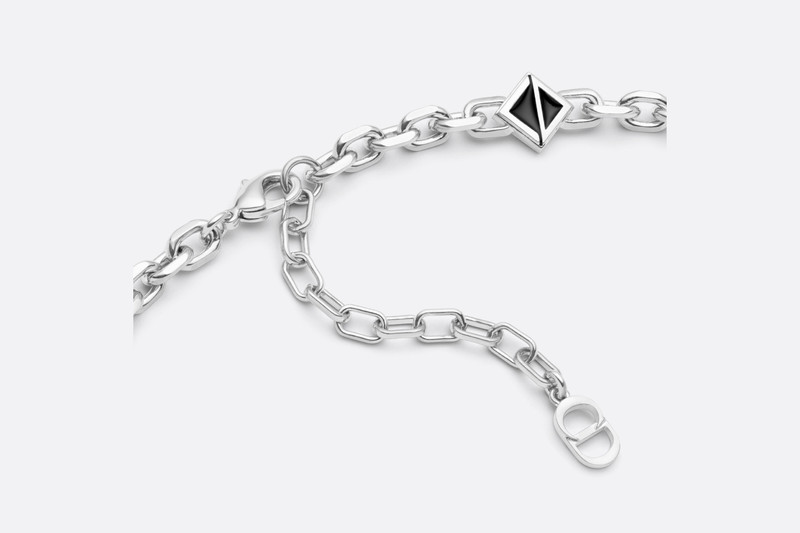 CD Diamond Thin Chain Link Necklace 4