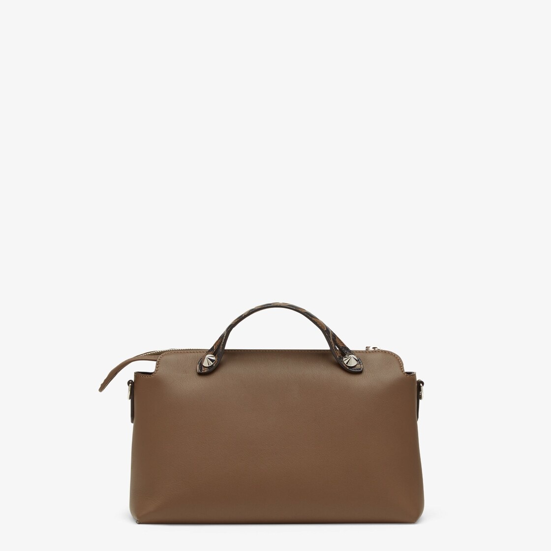 Boston bag made of soft brown leather, enhanced by decorative details with the embossed, hand-painte - 3