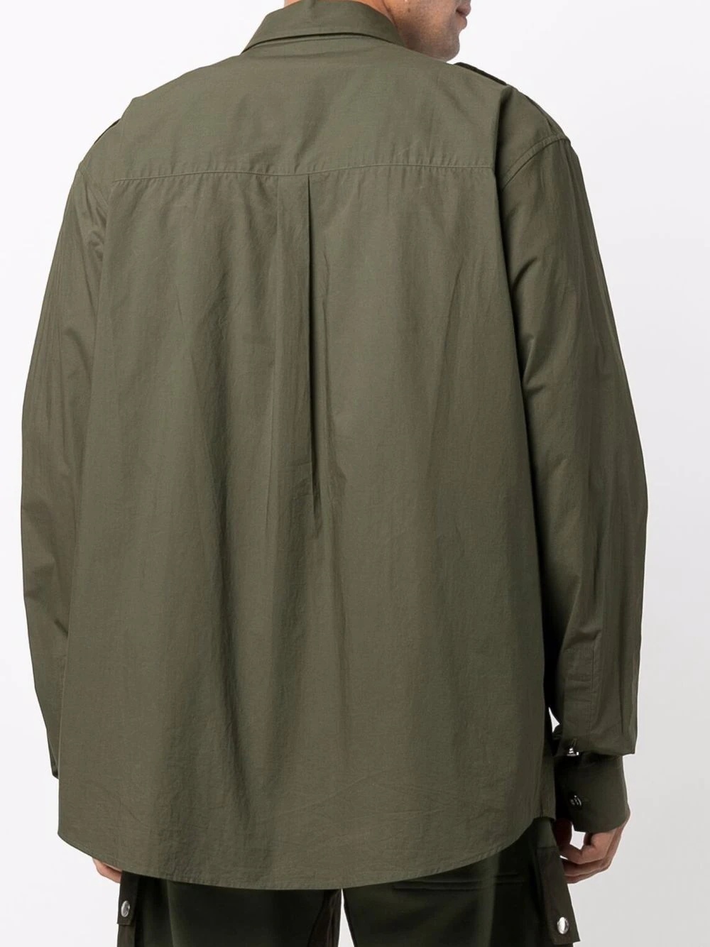 patch-detail long-sleeve shirt - 4
