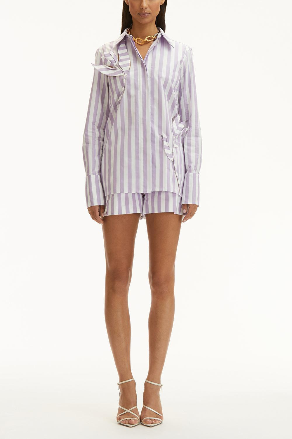 Striped Cut Out Short - 2