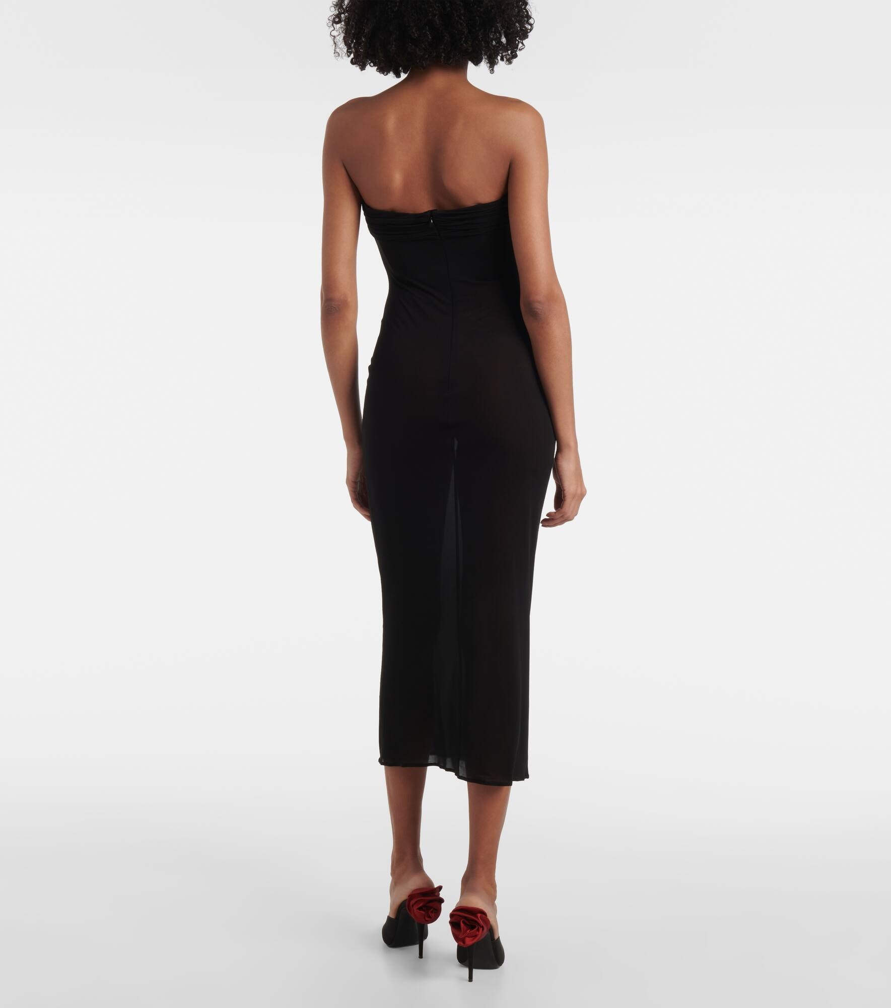 Satin midi dress - 3