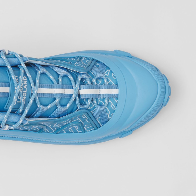 Burberry Monogram Print Nylon Arthur Sneakers outlook