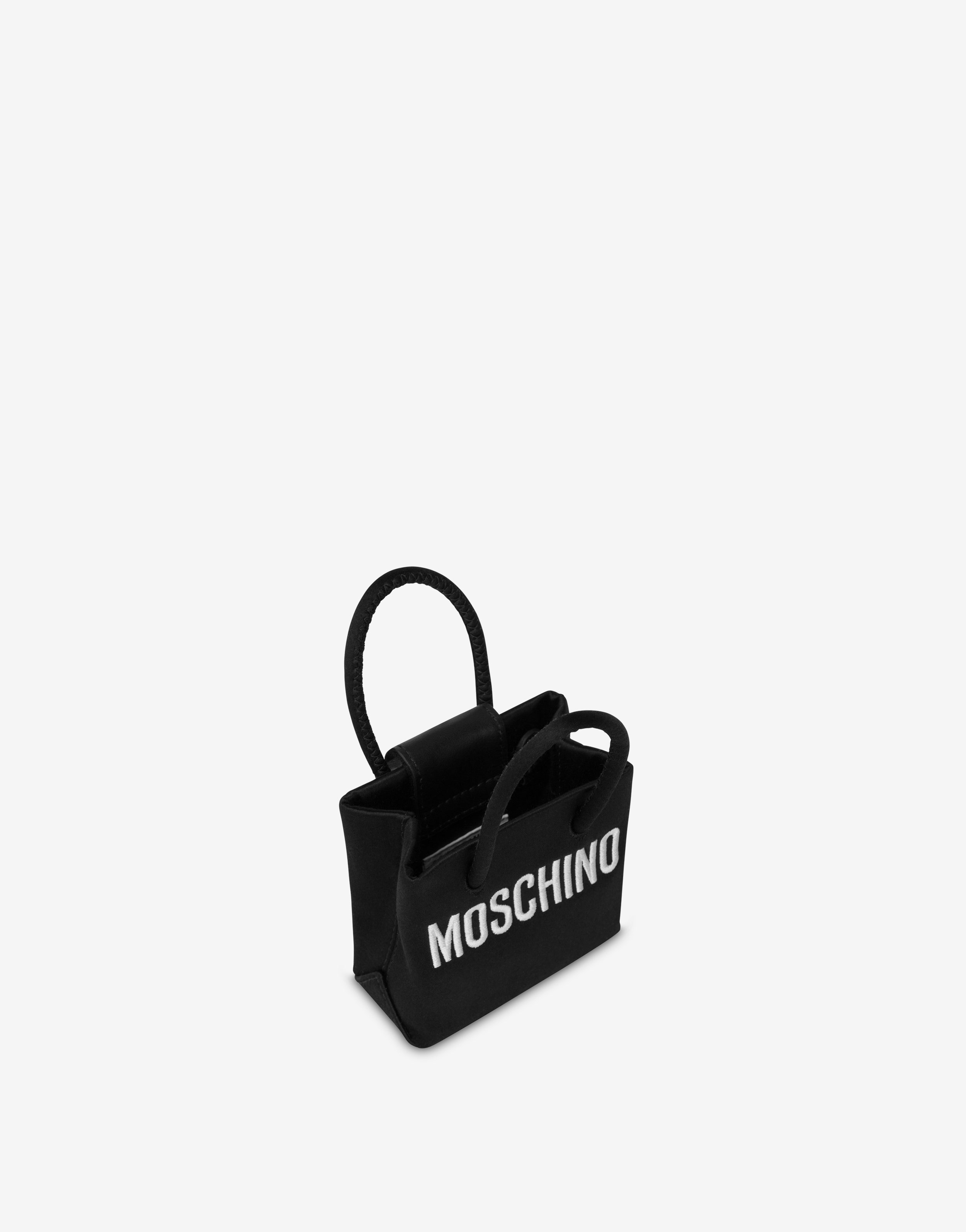 LOGO EMBROIDERY MINI SATIN SHOPPER - 3