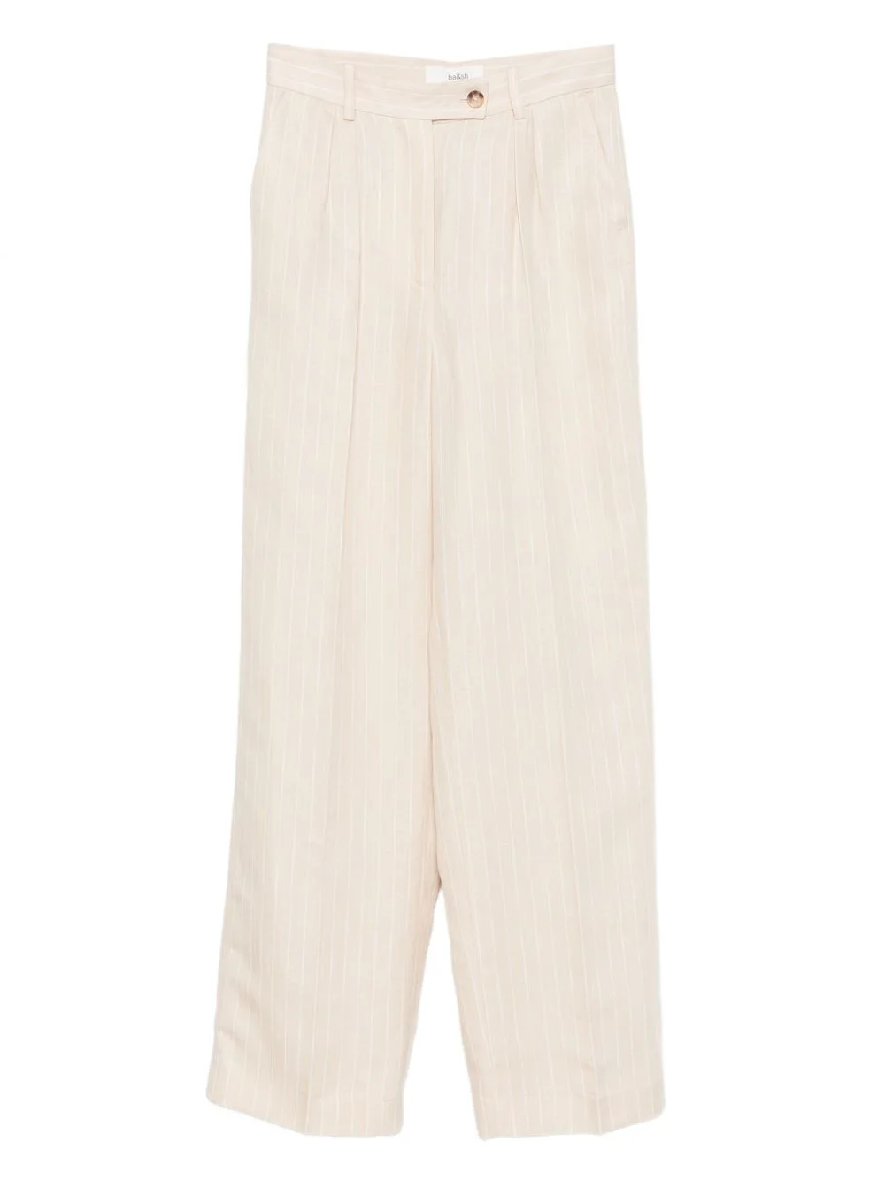stripe-pattern trousers - 1
