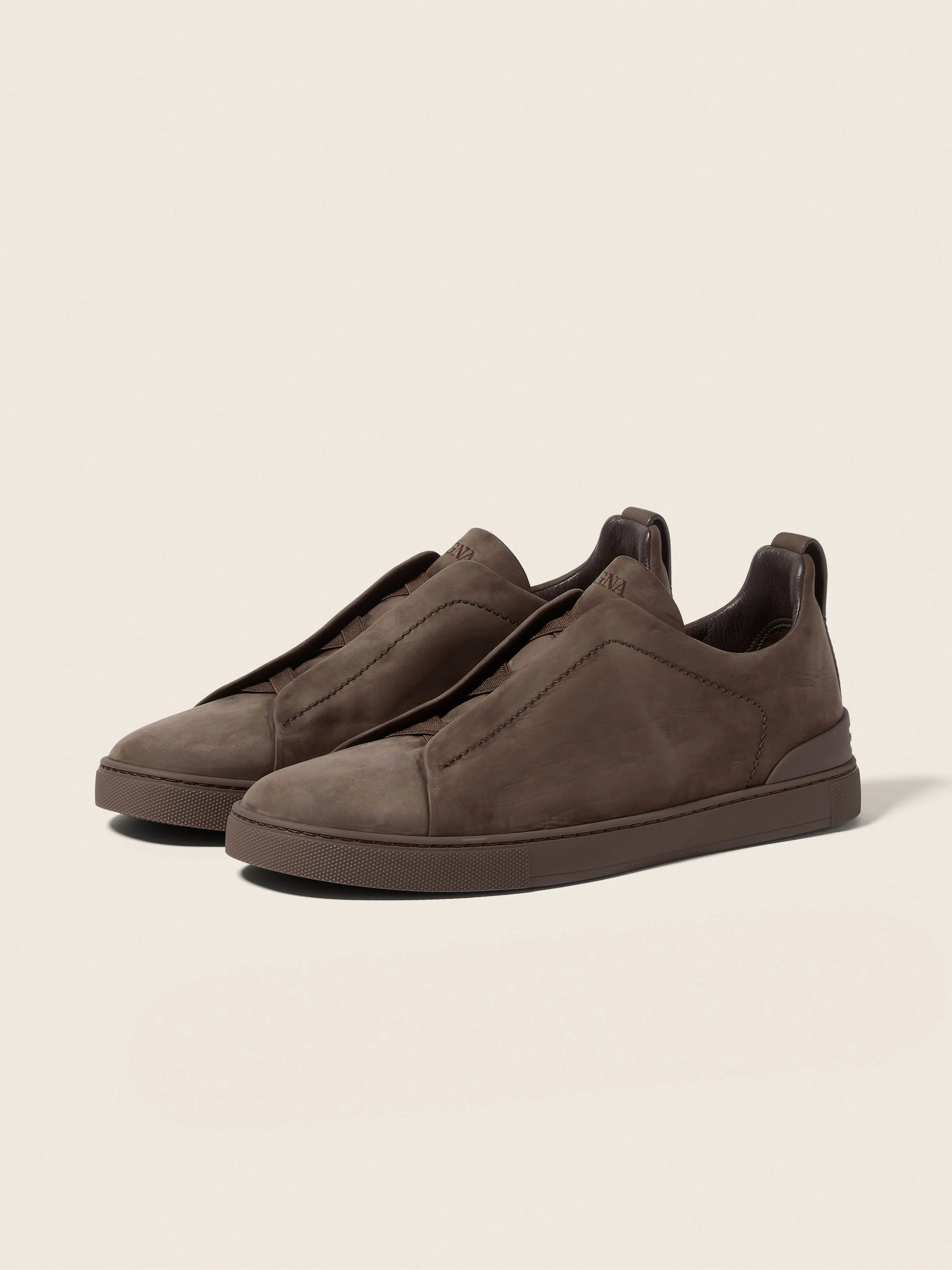 DARK TAUPE TRIPLE STITCH™ SECONDSKIN SNEAKERS - 1